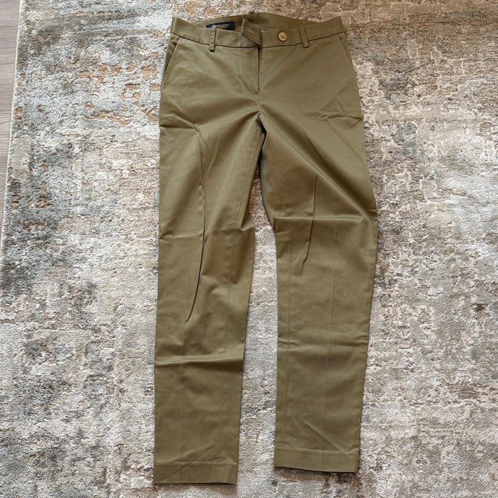 Brooks Brothers Women Olive Green Chino Stretch Jeans